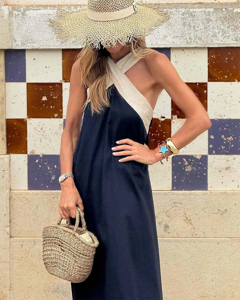 Miss | Jurk Dames Maxi Crossover - Viscose - Miss Madera MIS-8X27UP