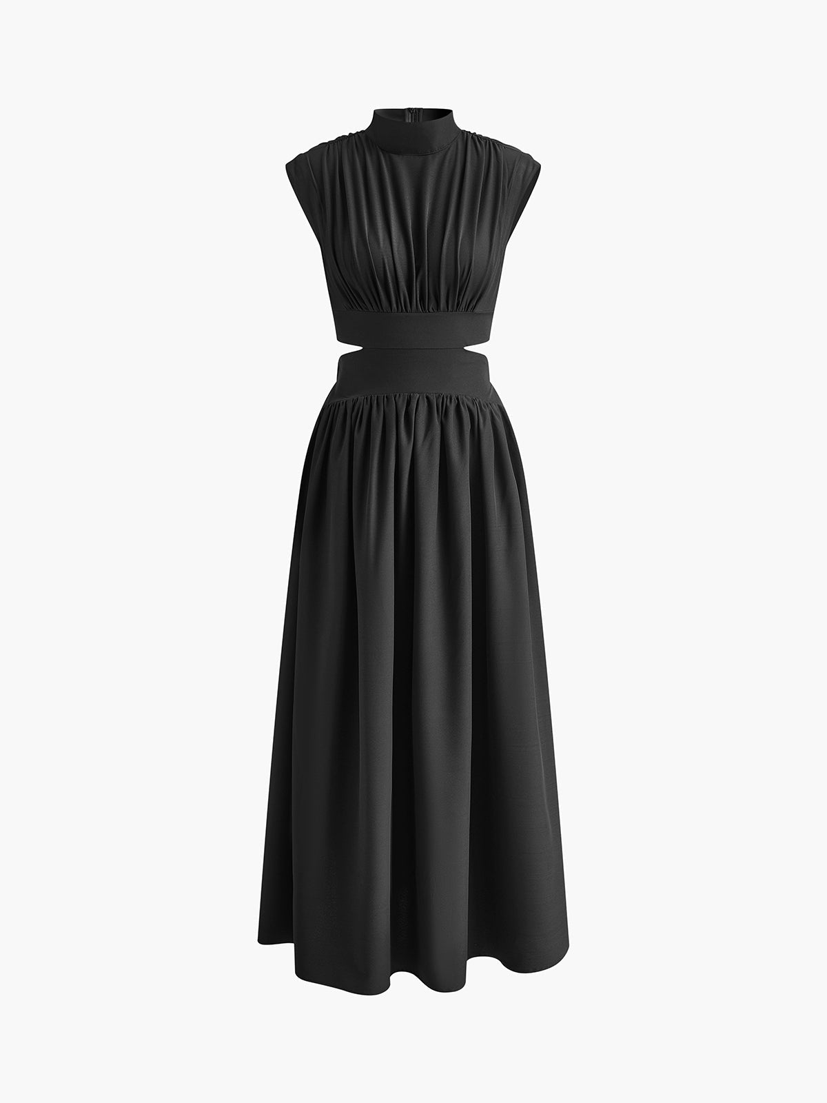 Miss | Jurk Dames Maxi Cut-Out Opstaande Kraag Mouwloos - Polyester - Miss Madera MIS-0HBQFD
