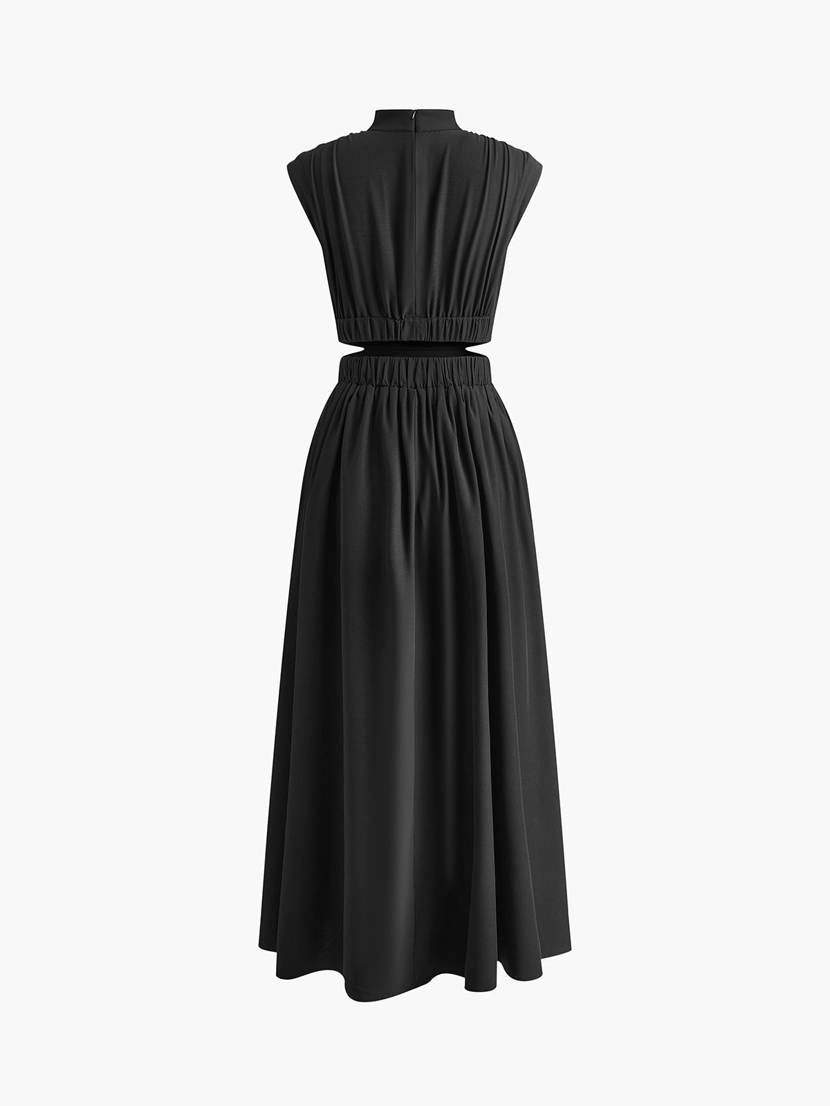 Miss | Jurk Dames Maxi Cut-Out Opstaande Kraag Mouwloos - Polyester - Miss Madera MIS-0HBQFD