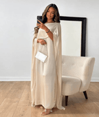 Miss | Jurk Dames Maxi Draped Sleeve - Satijn - Miss Madera MIS-AVZ4RI