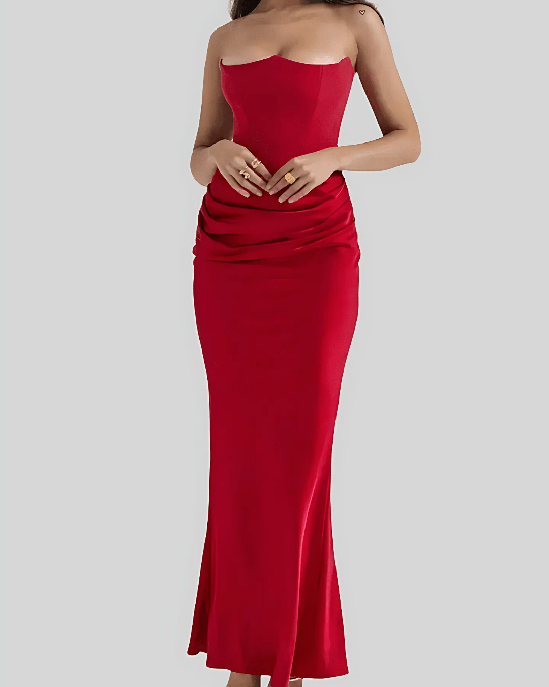 Miss | Jurk Dames Maxi Drapeert - Viscose - Miss Madera MIS-DW8BA6