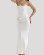 Miss | Jurk Dames Maxi Drapeert - Viscose - Miss Madera MIS-78EUWS