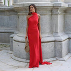 Miss | Jurk Dames Maxi Eén Schouder - Polyester - Miss Madera MIS-C3AA63