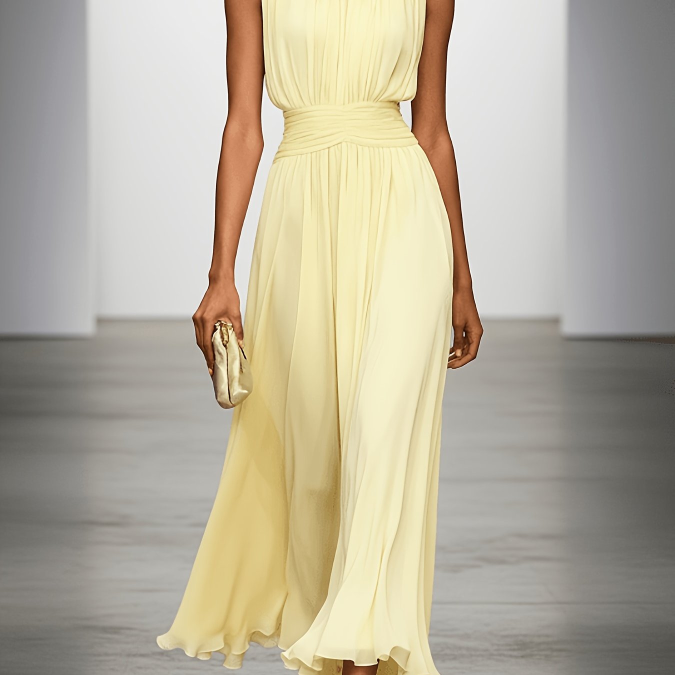 Miss | Jurk Dames Maxi Elegance - Viscose - Miss Madera MIS-88WGS1