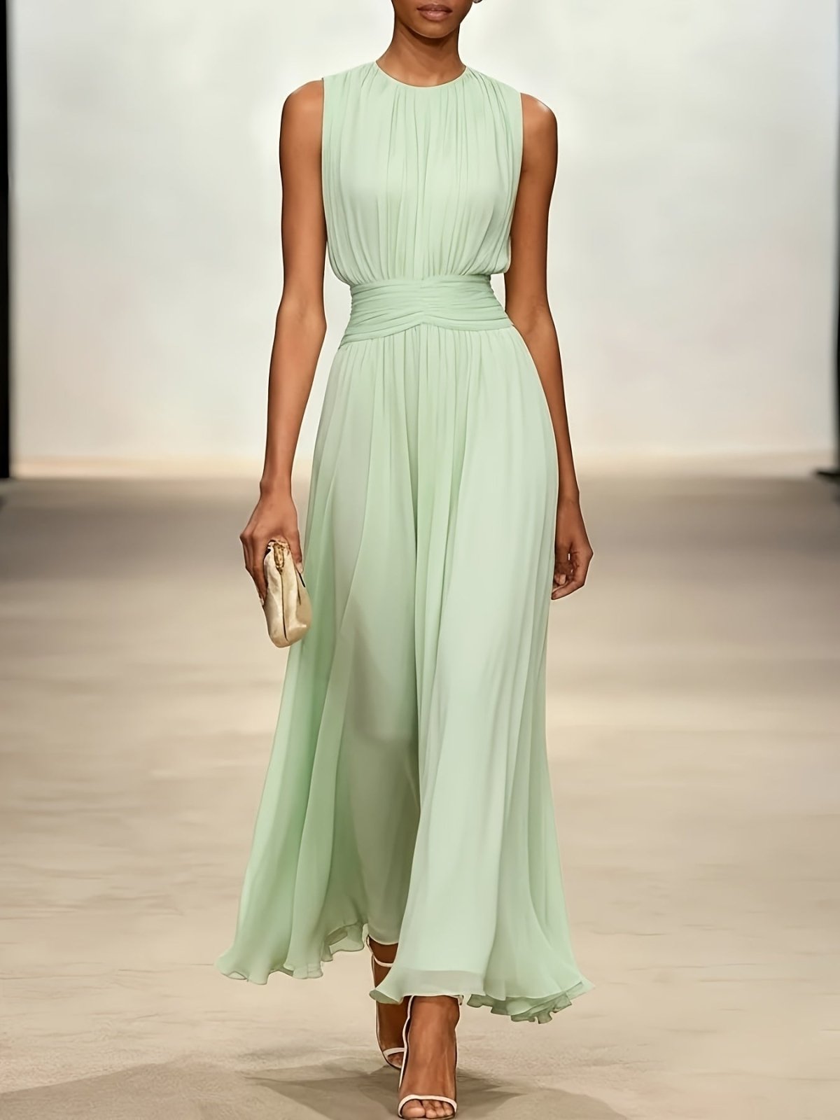 Miss | Jurk Dames Maxi Elegance - Viscose - Miss Madera MIS-ZB00DX