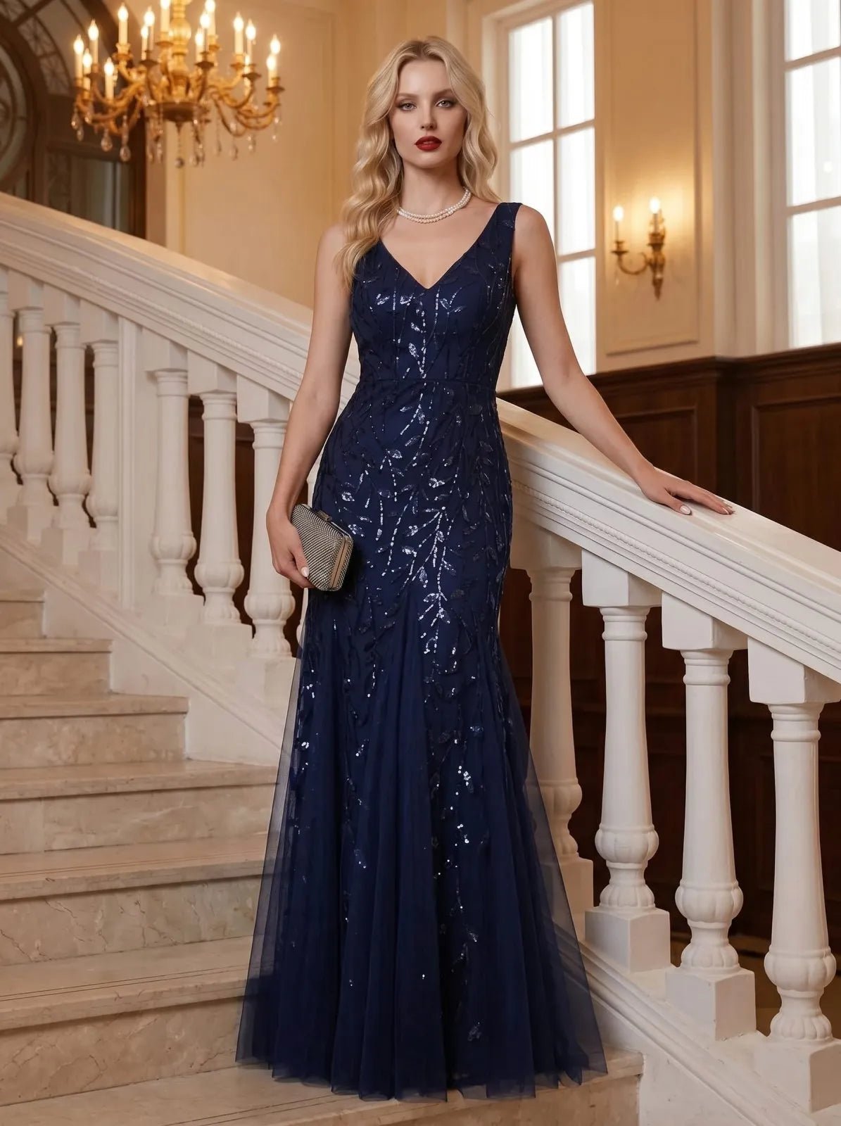 Miss | Jurk Dames Maxi Elegant - Pailletten - Miss Madera MIS-3CAB3B
