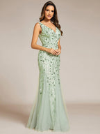 Miss | Jurk Dames Maxi Elegant - Pailletten - Miss Madera
