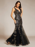 Miss | Jurk Dames Maxi Elegant - Pailletten - Miss Madera