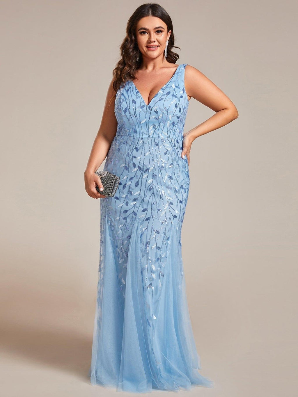 Miss | Jurk Dames Maxi Elegant - Pailletten - Miss Madera