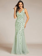 Miss | Jurk Dames Maxi Elegant - Pailletten - Miss Madera