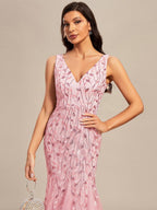 Miss | Jurk Dames Maxi Elegant - Pailletten - Miss Madera