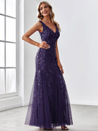 Miss | Jurk Dames Maxi Elegant - Pailletten - Miss Madera