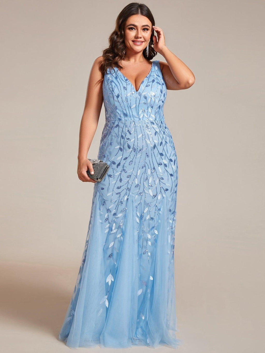 Miss | Jurk Dames Maxi Elegant - Pailletten - Miss Madera