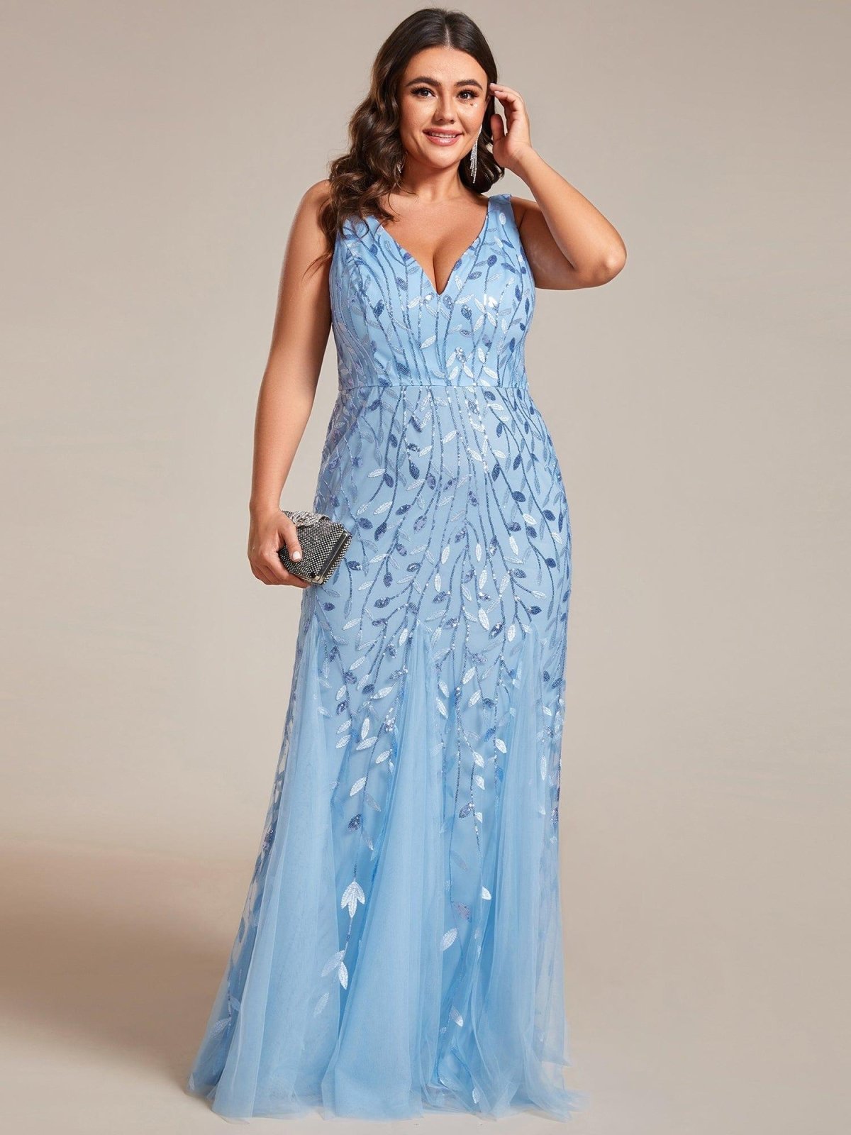 Miss | Jurk Dames Maxi Elegant - Pailletten - Miss Madera