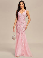 Miss | Jurk Dames Maxi Elegant - Pailletten - Miss Madera