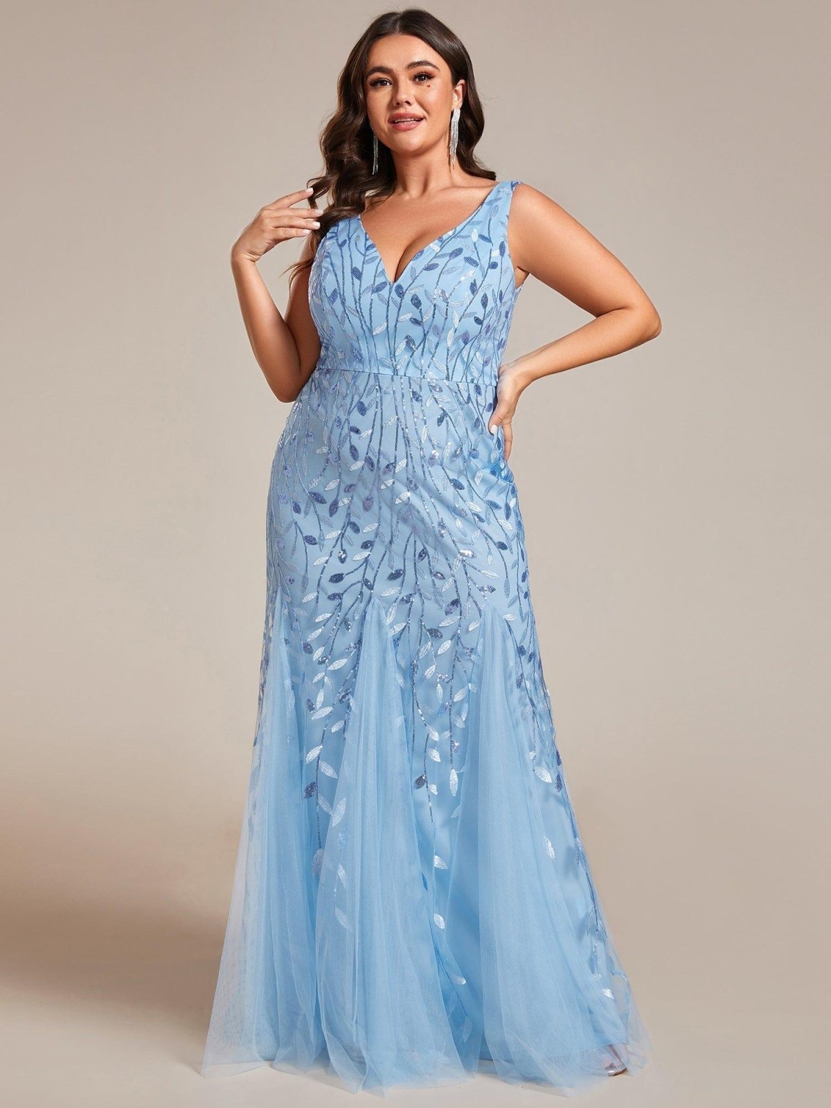 Miss | Jurk Dames Maxi Elegant - Pailletten - Miss Madera