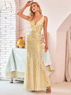 Miss | Jurk Dames Maxi Elegant - Pailletten - Miss Madera