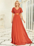 Miss | Jurk Dames Maxi Empire - Chiffon - Miss Madera