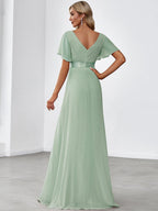 Miss | Jurk Dames Maxi Empire - Chiffon - Miss Madera