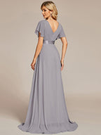 Miss | Jurk Dames Maxi Empire - Chiffon - Miss Madera