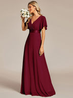 Miss | Jurk Dames Maxi Empire - Chiffon - Miss Madera
