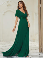 Miss | Jurk Dames Maxi Empire - Chiffon - Miss Madera