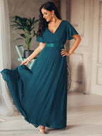 Miss | Jurk Dames Maxi Empire - Chiffon - Miss Madera
