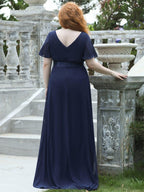 Miss | Jurk Dames Maxi Empire - Chiffon - Miss Madera