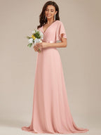 Miss | Jurk Dames Maxi Empire - Chiffon - Miss Madera