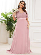 Miss | Jurk Dames Maxi Empire - Chiffon - Miss Madera