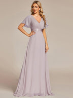 Miss | Jurk Dames Maxi Empire - Chiffon - Miss Madera