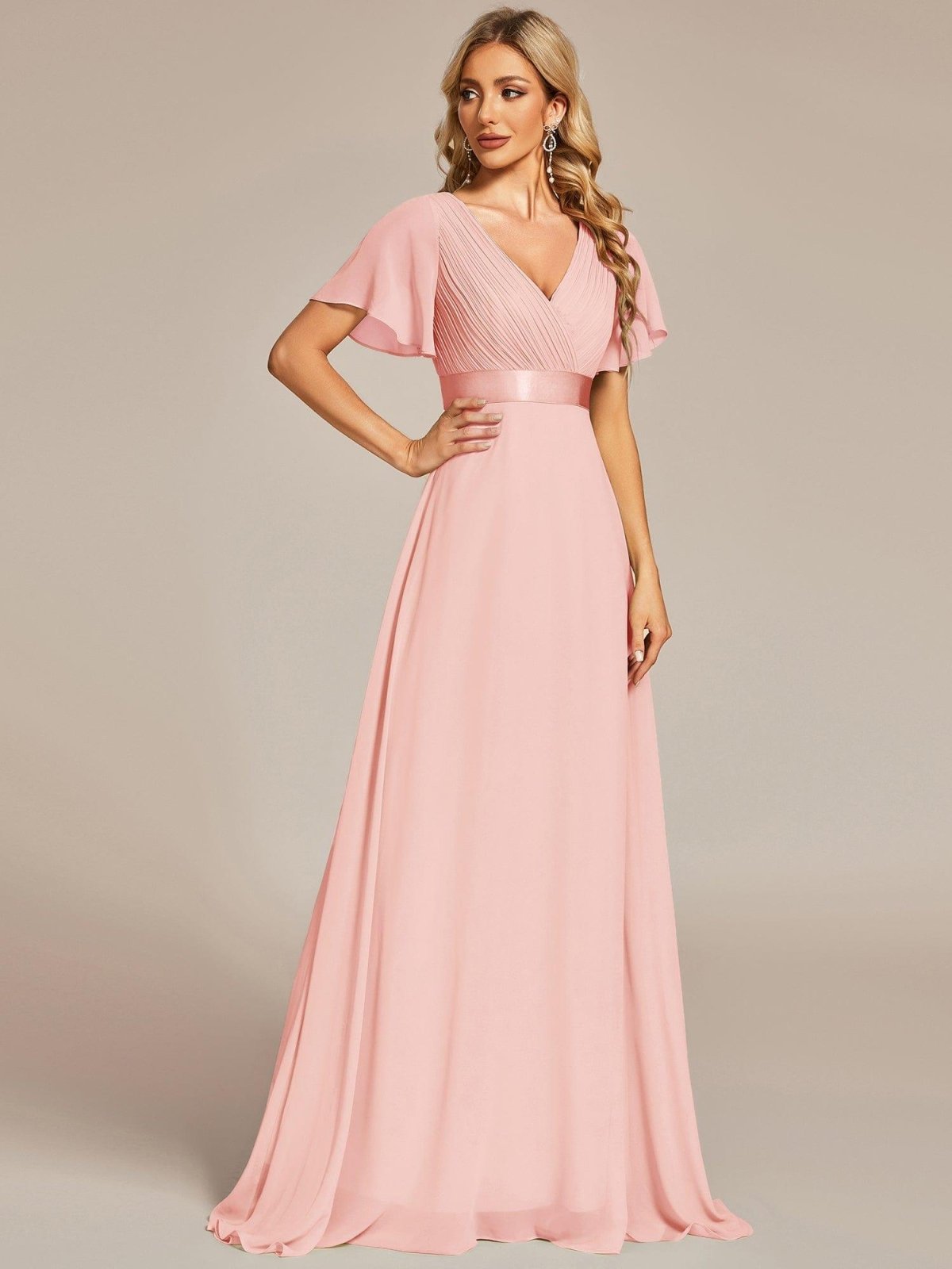 Miss | Jurk Dames Maxi Empire - Chiffon - Miss Madera