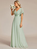 Miss | Jurk Dames Maxi Empire - Chiffon - Miss Madera