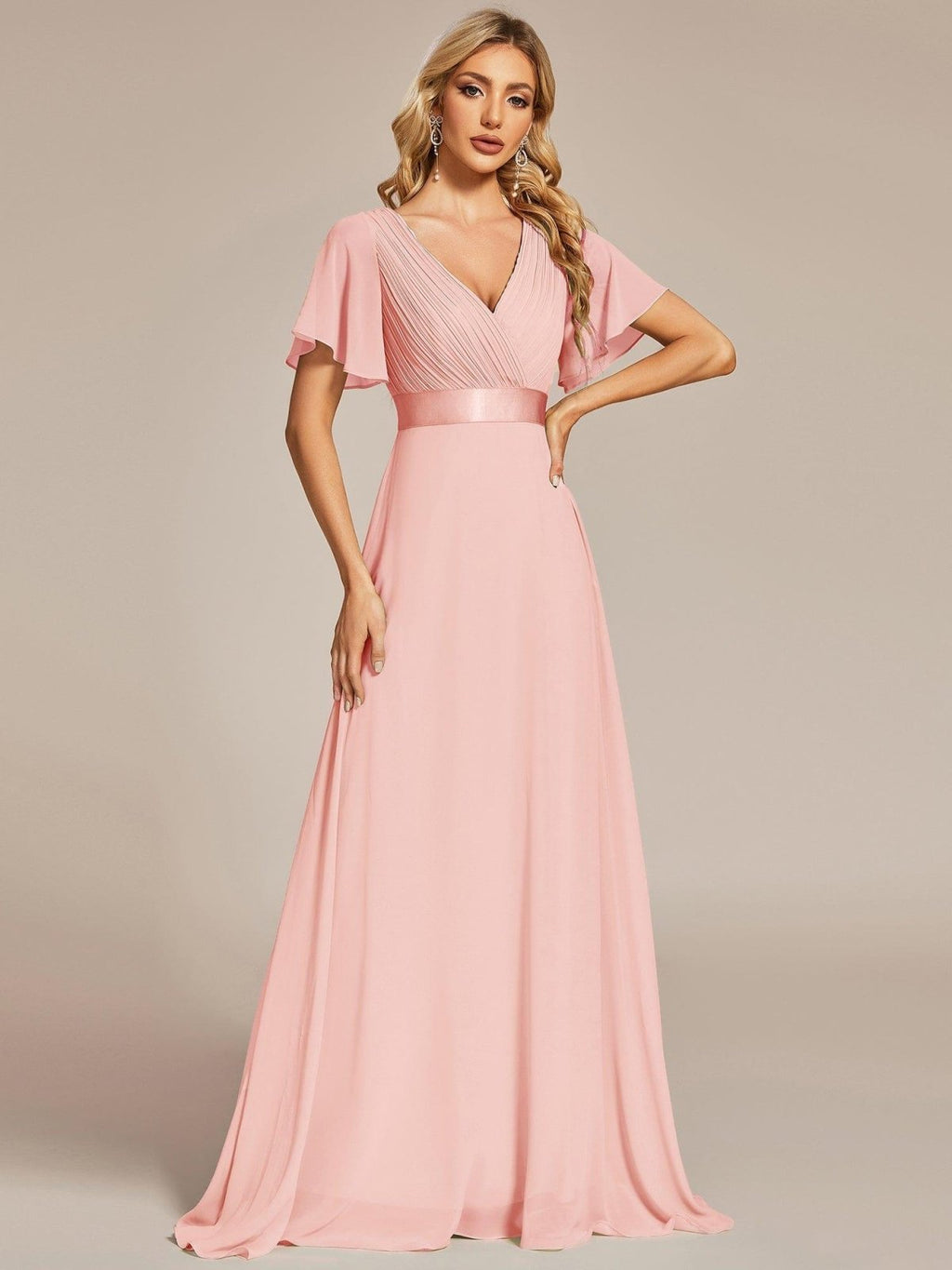 Miss | Jurk Dames Maxi Empire - Chiffon - Miss Madera