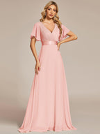 Miss | Jurk Dames Maxi Empire - Chiffon - Miss Madera