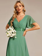 Miss | Jurk Dames Maxi Empire - Chiffon - Miss Madera