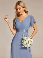 Miss | Jurk Dames Maxi Empire - Chiffon - Miss Madera