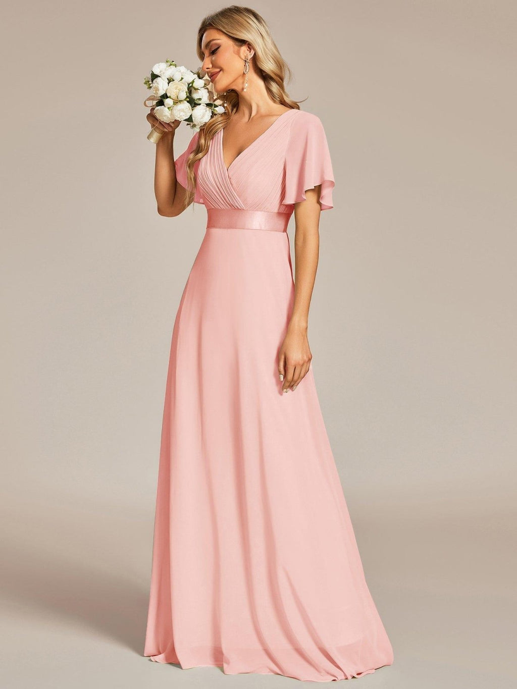 Miss | Jurk Dames Maxi Empire - Chiffon - Miss Madera
