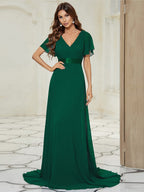 Miss | Jurk Dames Maxi Empire - Chiffon - Miss Madera