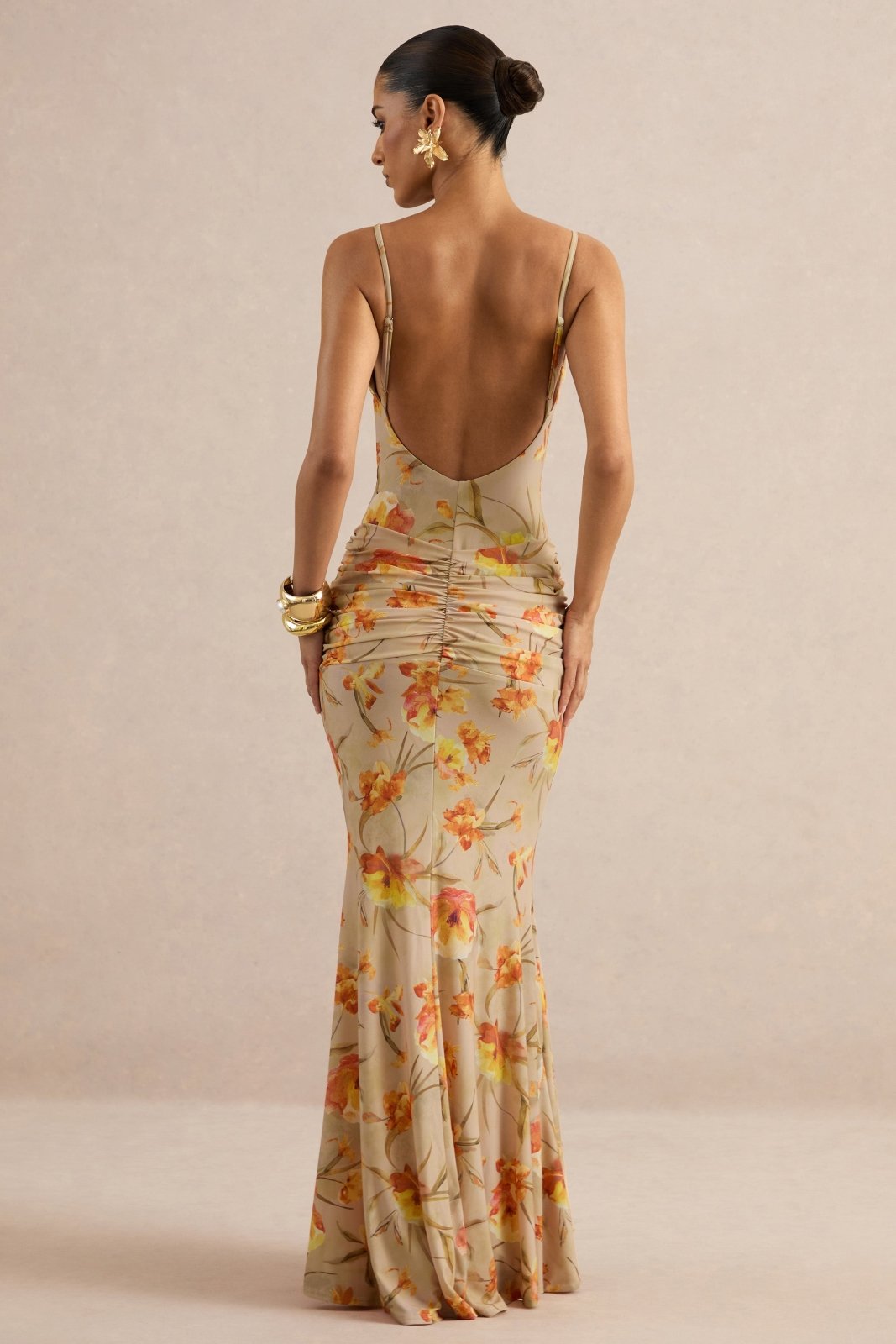 Miss | Jurk Dames Maxi Fishtail Bloemenprint - Polyester - Miss Madera MIS-ANJFNY