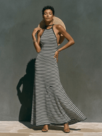 Miss | Jurk Dames Maxi Gestreept - Stretch - Miss Madera MIS-980D8F