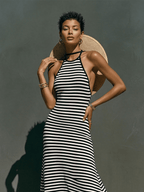 Miss | Jurk Dames Maxi Gestreept - Stretch - Miss Madera MIS-980D8F