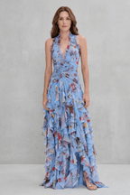 Miss | Jurk Dames Maxi Halter Bloemenprint - Viscose - Miss Madera MIS-3N5VGC