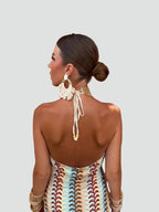 Miss | Jurk Dames Maxi Halter Boho - Viscose - Miss Madera MIS-CGIQXJ