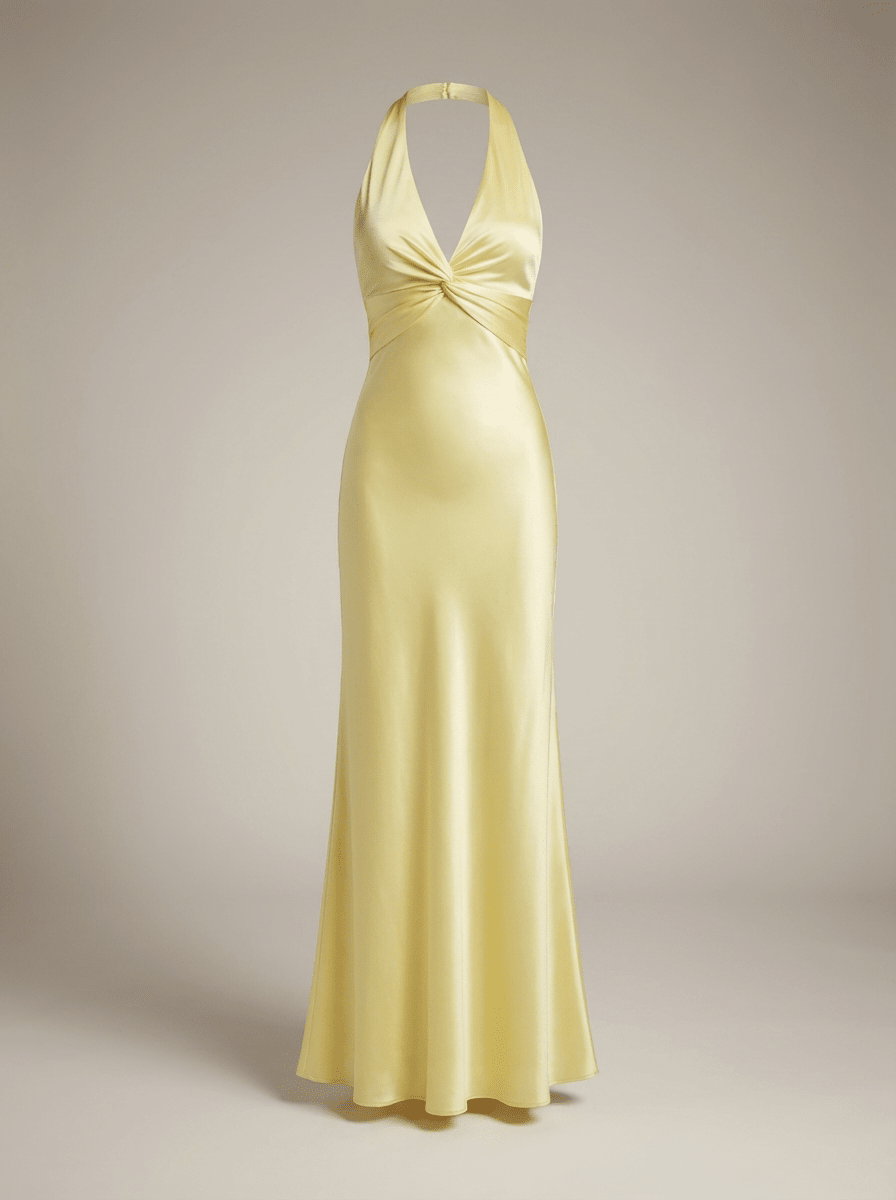 Miss | Jurk Dames Maxi Halter Elegant Zomer - Satijn - Miss Madera MIS-H14KIS