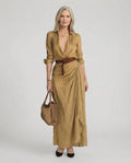 Miss | Jurk Dames Maxi Hemdstijl Langmouw - Polyester - Miss Madera MIS-IMPA88