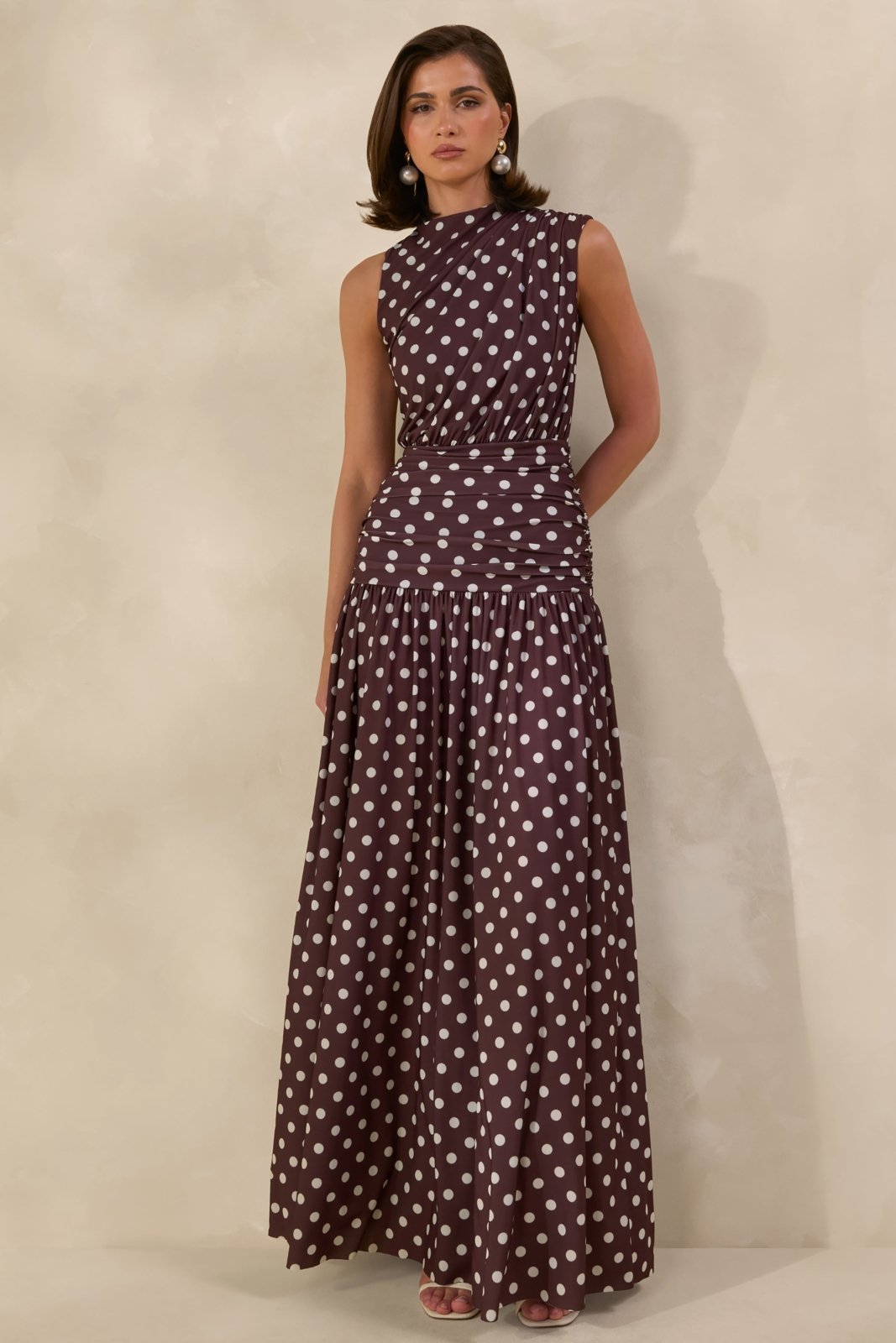 Miss | Jurk Dames Maxi High-Neck Avond - Stretch Jersey - Miss Madera MIS-RF9CUR
