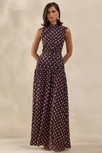 Miss | Jurk Dames Maxi High-Neck Avond - Stretch Jersey - Miss Madera MIS-EEXS40