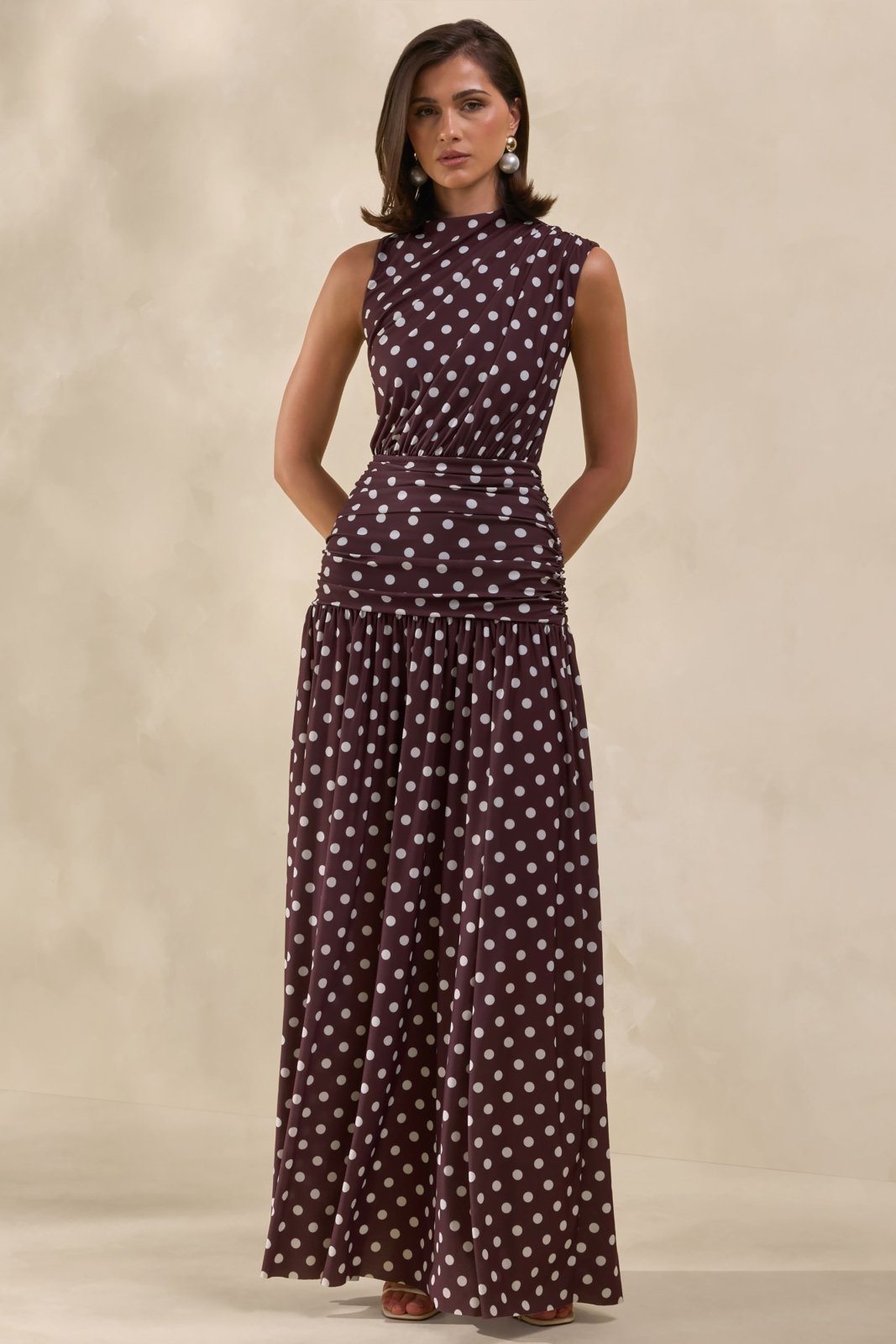 Miss | Jurk Dames Maxi High-Neck Avond - Stretch Jersey - Miss Madera MIS-EEXS40