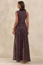 Miss | Jurk Dames Maxi High-Neck Avond - Stretch Jersey - Miss Madera MIS-RF9CUR